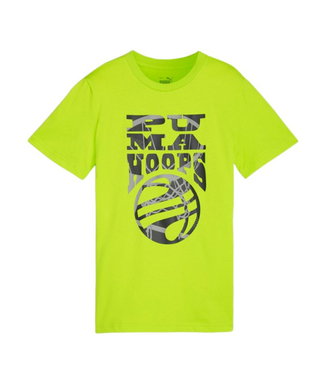 Camiseta Puma Basketball Blueprint Infantil Amarelo
