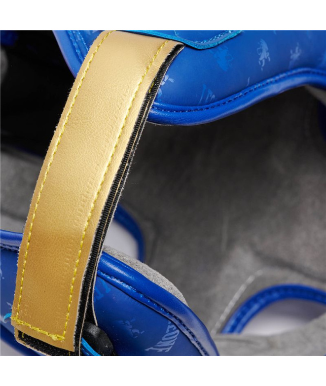 Casco de Boxeo Leone Protector Abierto Dna Azul