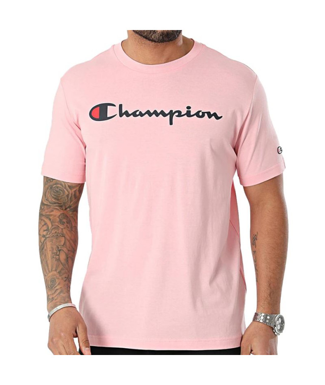 T-shirt Champion Col ras du cou Homme Rose