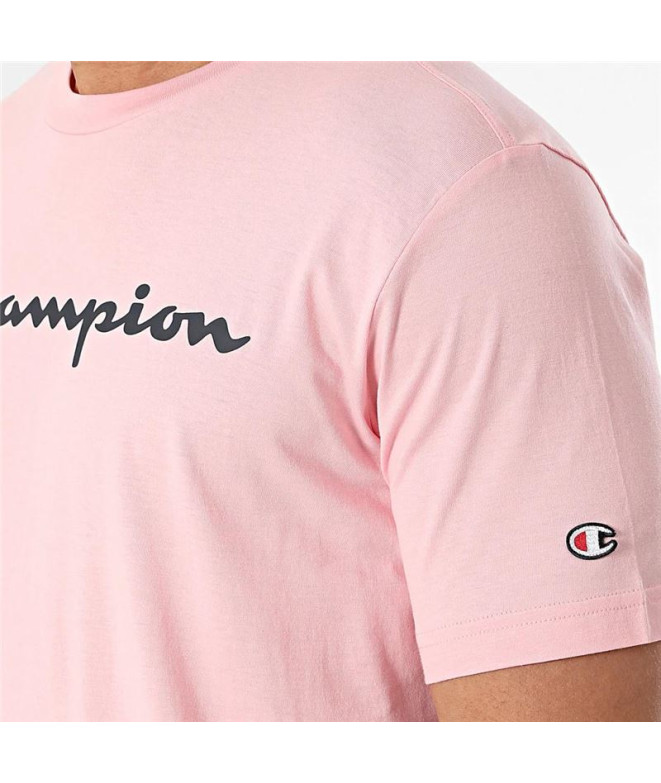 Camiseta Champion Gola redonda Homem Rosa