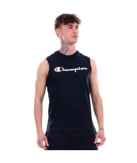 T-shirt Champion Col crêpé sans manches Homme Bleu marine