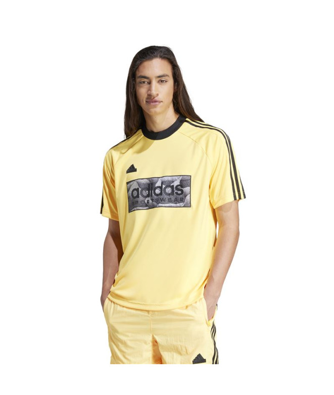 Camiseta adidas Tiro Aop Hombre Amarillo