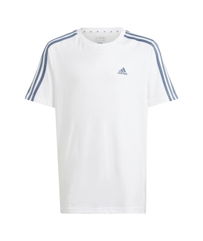 Camiseta adidas Essentials 3-Stripes Menina Branco