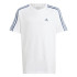 Camiseta adidas Essentials 3-Stripes Menina Branco