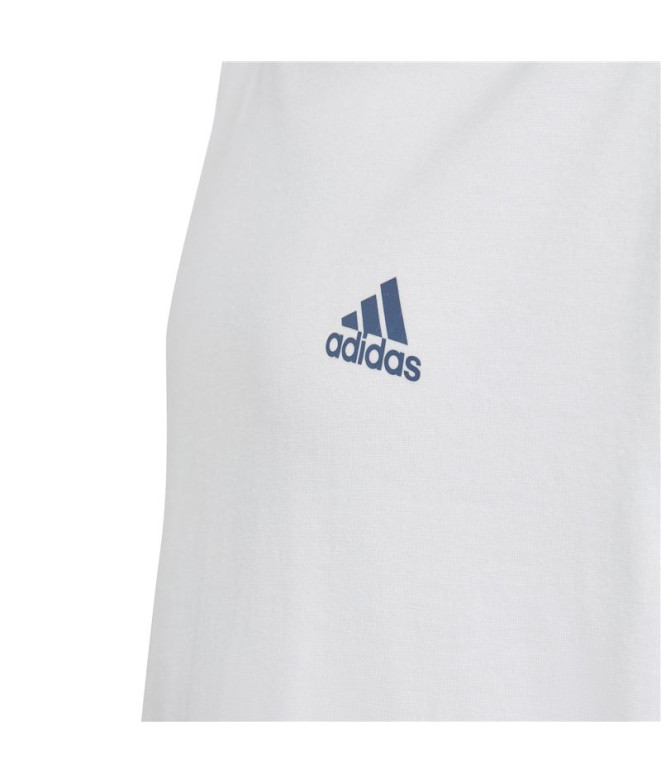 Camiseta adidas Essentials 3-Stripes Menina Branco