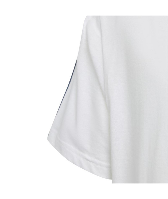 Camiseta adidas Essentials 3-Stripes Menina Branco