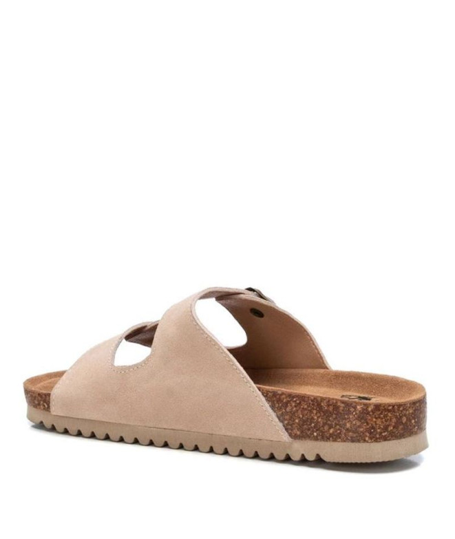 Tongs Femme XTI Cuir fendu Beige