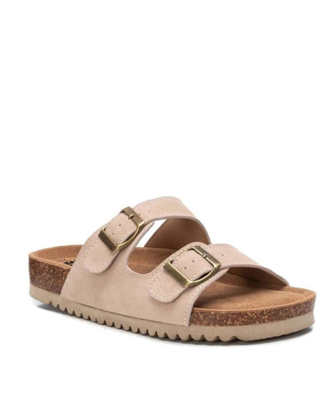 Tongs Femme XTI Cuir fendu Beige