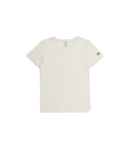 Camiseta Champion Gola redonda Mulher Ecru