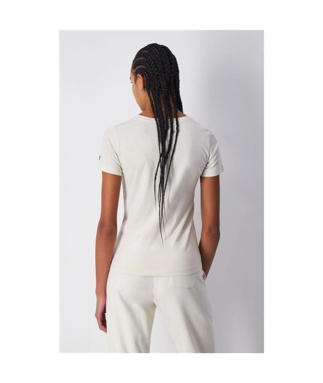 Camiseta Champion Gola redonda Mulher Ecru