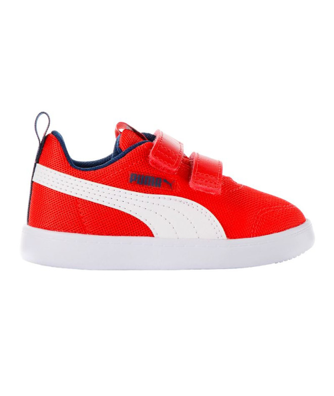 Zapatillas Puma Courtflex v2 Mesh V Poppy Rojo Infantil