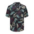 Camisa Only & Sons Corte Regular Colar Cubano Preto Homem