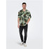 Camisa Only & Sons Regular Fit Cuban Collar Verde Homem