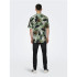 Camisa Only & Sons Regular Fit Cuban Collar Verde Homem