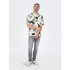 Camisa Only & Sons Corte Regular Colar Cubano Branco Homem