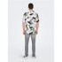 Camisa Only & Sons Corte Regular Colar Cubano Branco Homem