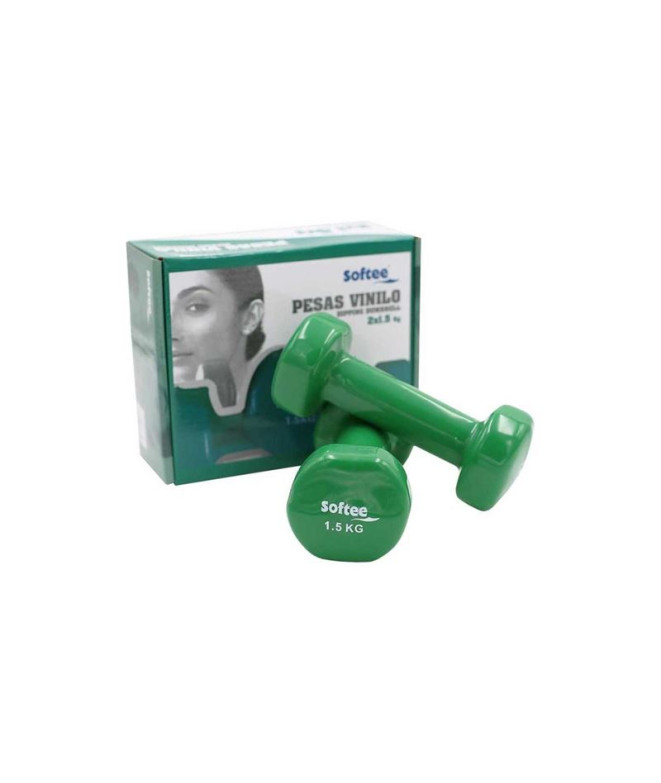 Jeu de poids en vinyle Softee Vert 1,5Kg