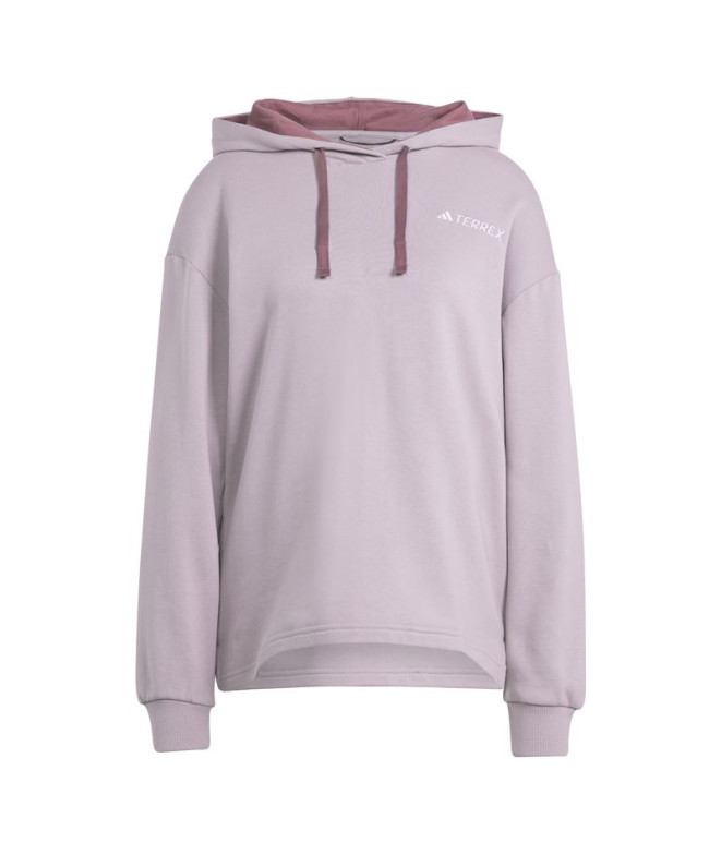 Moletom caminhadas adidas Terrex Logo Hoody Mulher Lilás