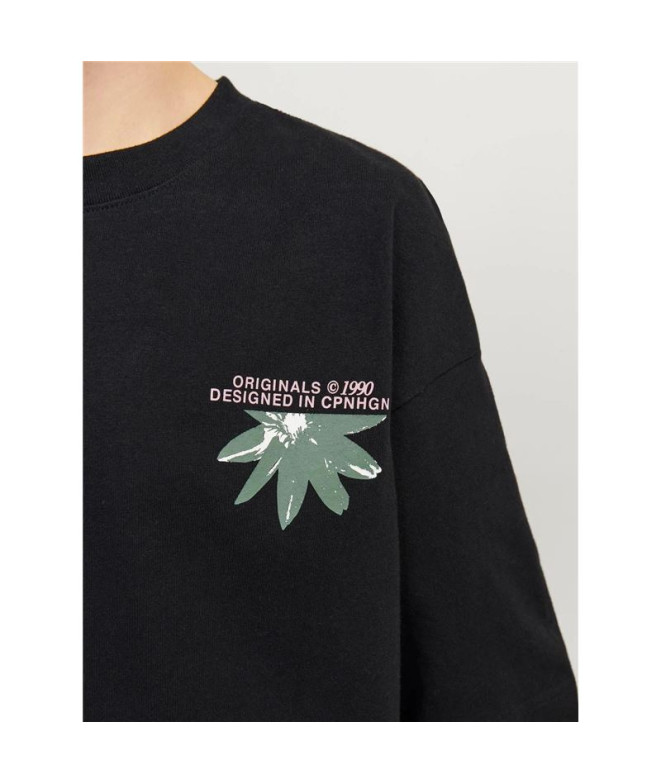 Camiseta Infantil Jack And Jones Tampa Back Preto