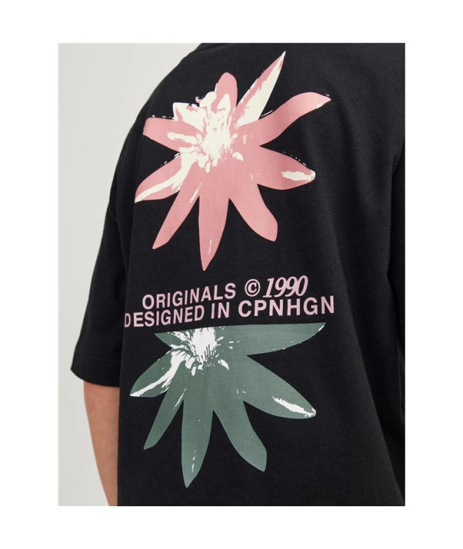 Camiseta Infantil Jack And Jones Tampa Back Preto