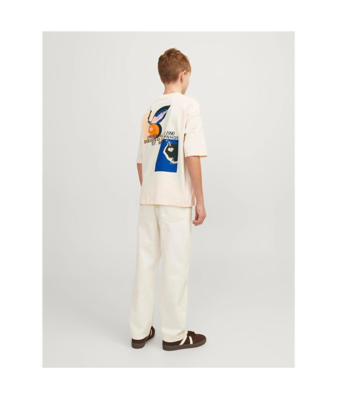 T-shirt Enfant Jack And Jones tampa Back Beige