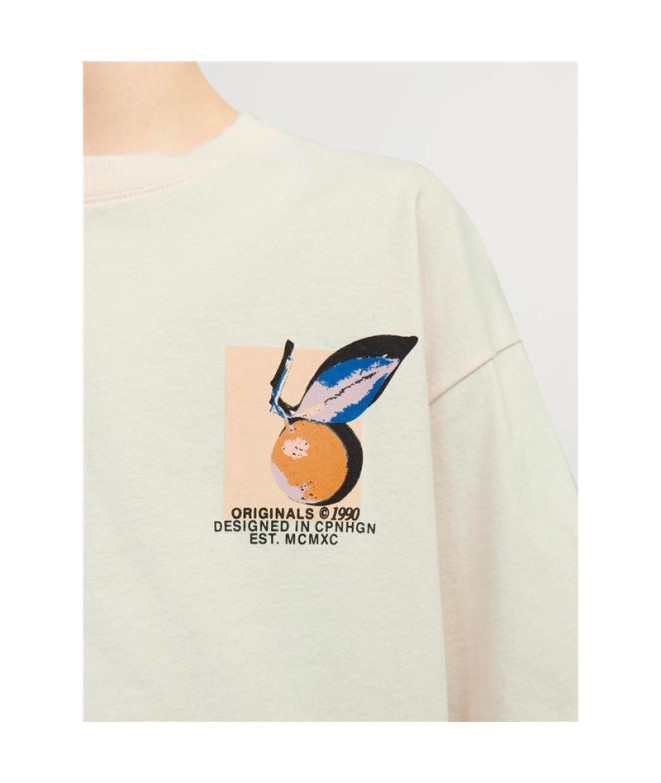 T-shirt Enfant Jack And Jones tampa Back Beige