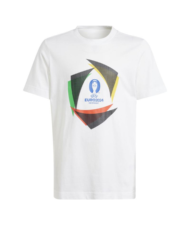 Camiseta de Fútbol adidas UEFA EURO24 Oe Ball Infantil Blanco