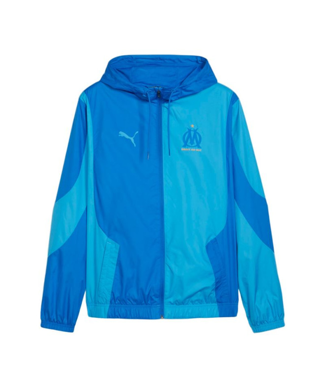 Casaco de Futebol Puma Olympique de Marseille Prematch Azul Homem