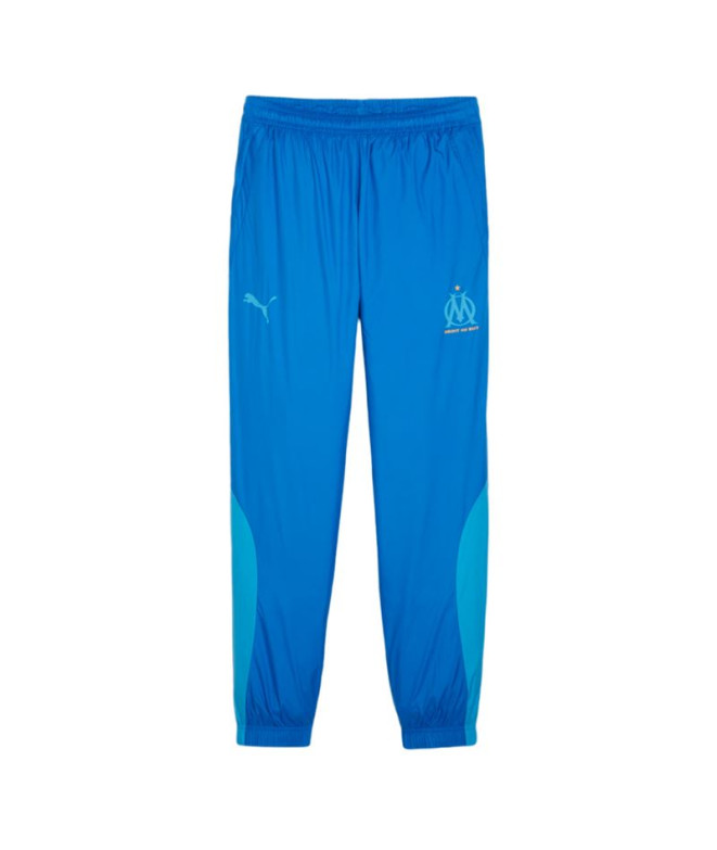 Calça Futebol by Puma Olympique de Marseille Prematch Woven Pant Team Blue Homem