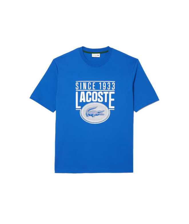 T-shirt Lacoste Cols Roules Homme Bleu