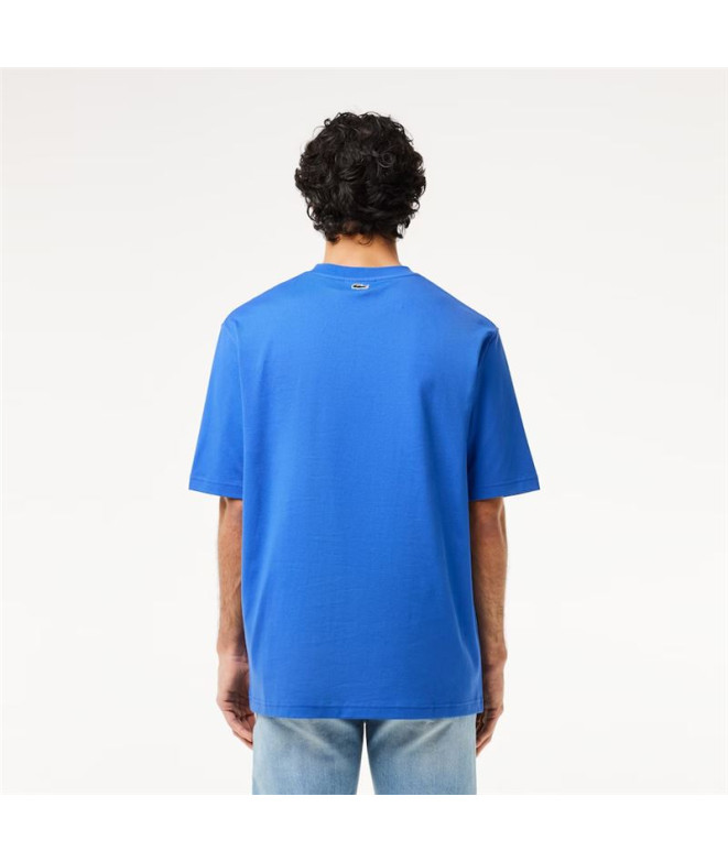 Camiseta Lacoste Cols Roules Homem Azul