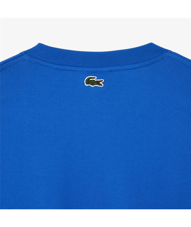 T-shirt Lacoste Cols Roules Homme Bleu