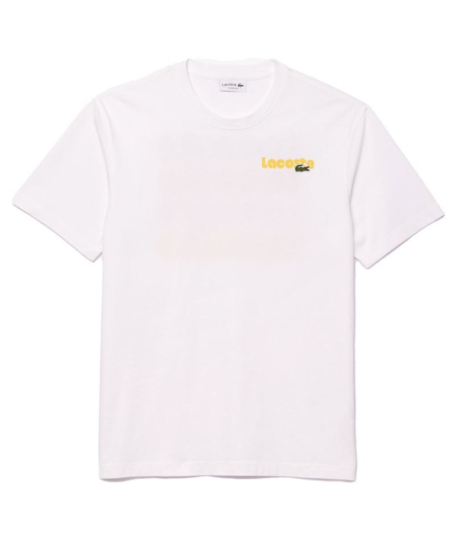 T-shirt Lacoste Cols Roules Homme Blanc