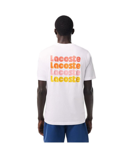 T-shirt Lacoste Cols Roules Homme Blanc 2