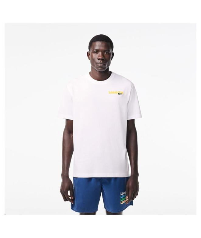 Camiseta Lacoste Cols Roules Homem Branco