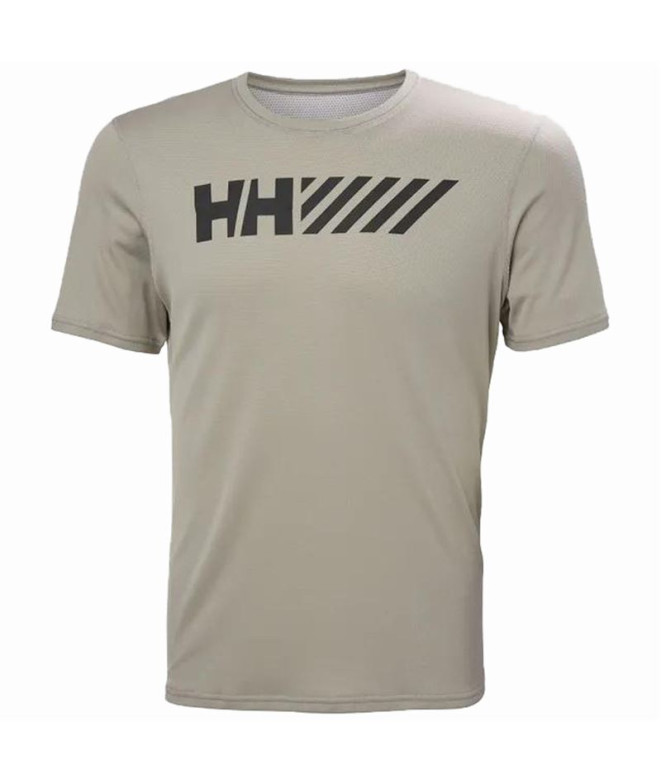 Camiseta por Fitness Helly Hansen Lifa Tech Graphic Homem Castanho-acinzentado