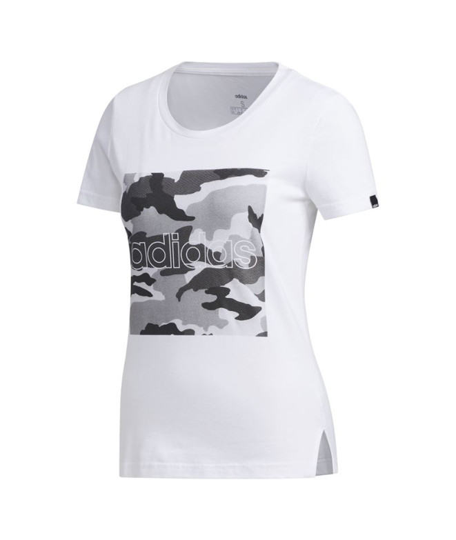 T-shirt adidas Boîte Camo Femme Blanc