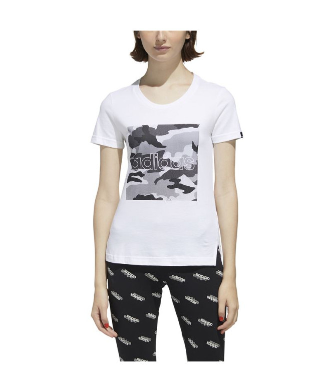 Camiseta adidas Boxed Camo Mujer Blanco