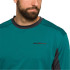 Camiseta de Montanha Trangoworld Ritsem Homem Verde/Preto