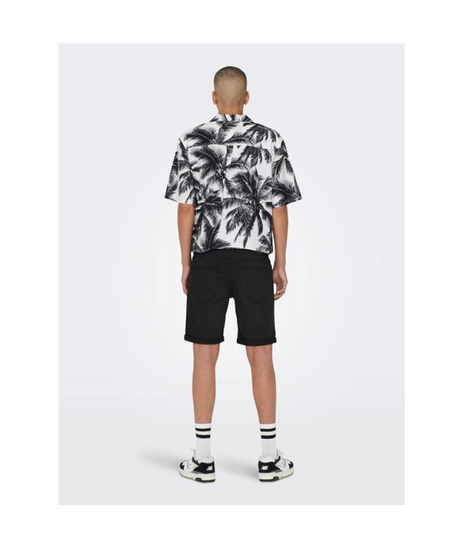 Calça Only & Sons Onsply Reg Blk 8581 Preto Homem