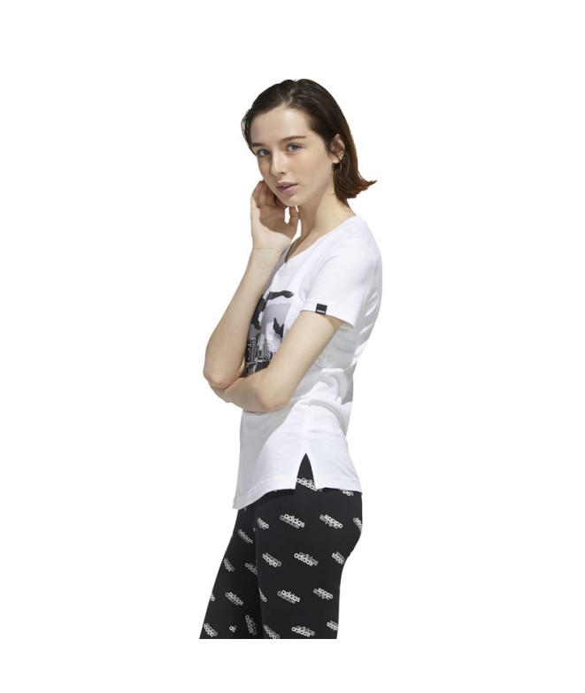 Camiseta adidas Boxed Camo Mujer Blanco