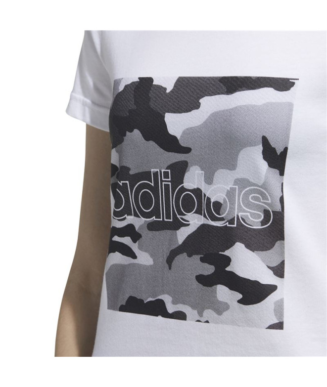 Camiseta adidas Boxed Camo Mujer Blanco