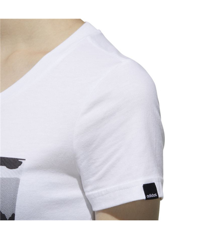 Camiseta adidas Boxed Camo Mujer Blanco