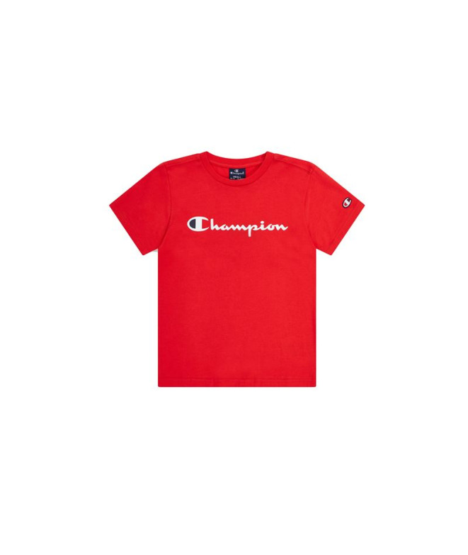 Camiseta Champion Crewneck Infantil Rojo