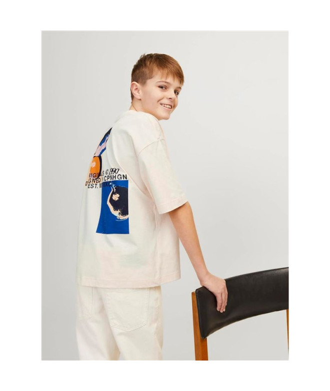 T-shirt Enfant Jack And Jones tampa Back White