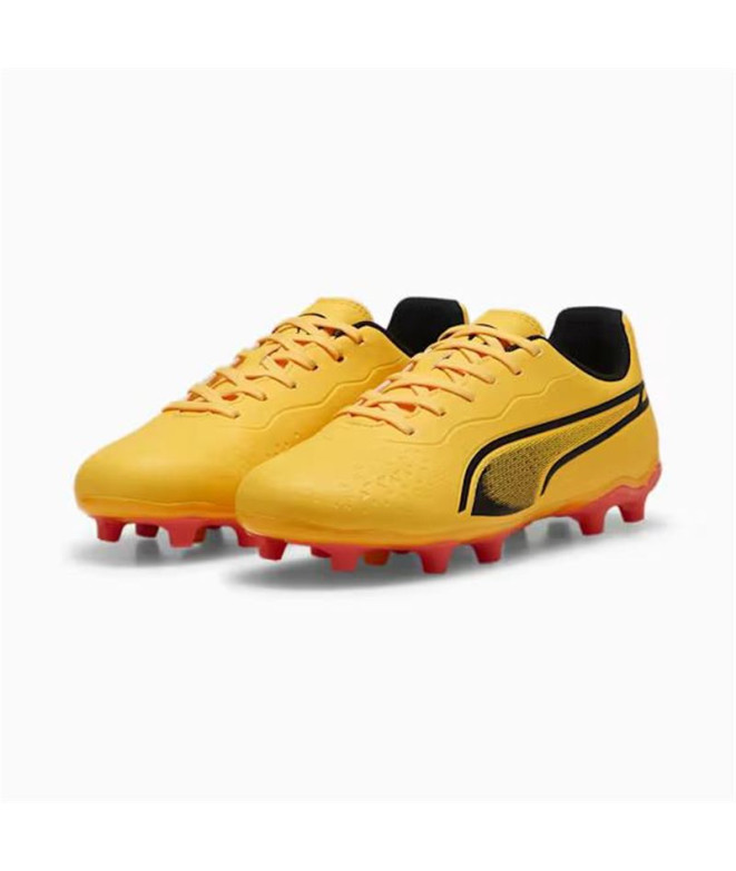 football Bottes Puma King Matc FG/AG Orange Enfant