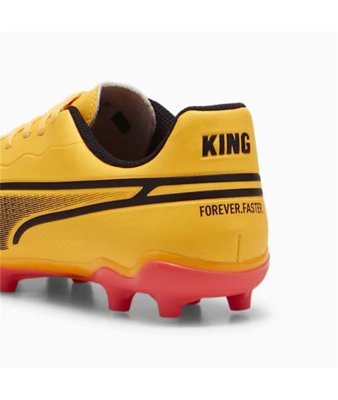 football Bottes Puma King Matc FG/AG Orange Enfant