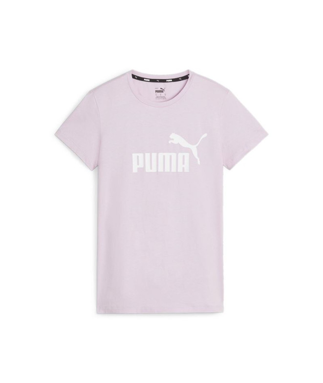 Camiseta Puma Essentials Logo Morado Mujer