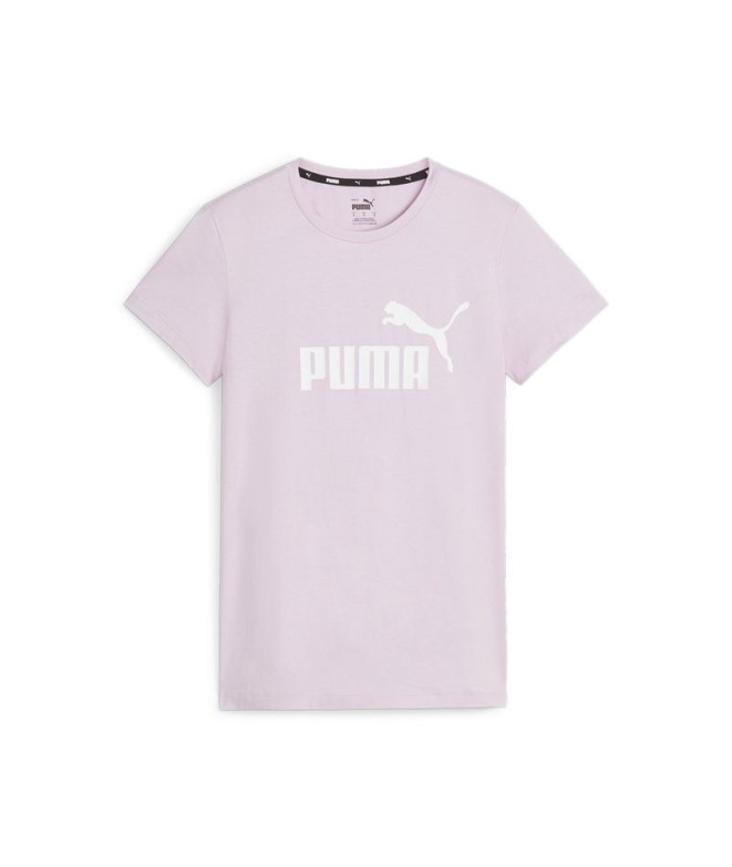 Camiseta Puma Essentials Logo Roxo Mulher