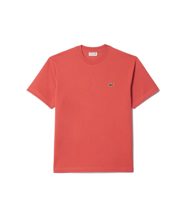 Camiseta Lacoste Cols Roules Homem Coral